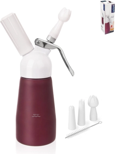 Dela whipped cream dispenser bottle 0.4 L, aluminum