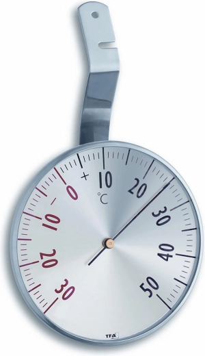 Round window thermometer made of stainless steel 7.5 cm