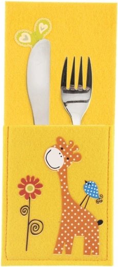 Orion case for children’s cutlery – giraffe 21 × 9 cm