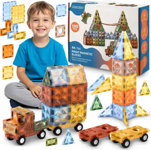 Ricokids XXL Magnetic Building Set (100 Pieces)