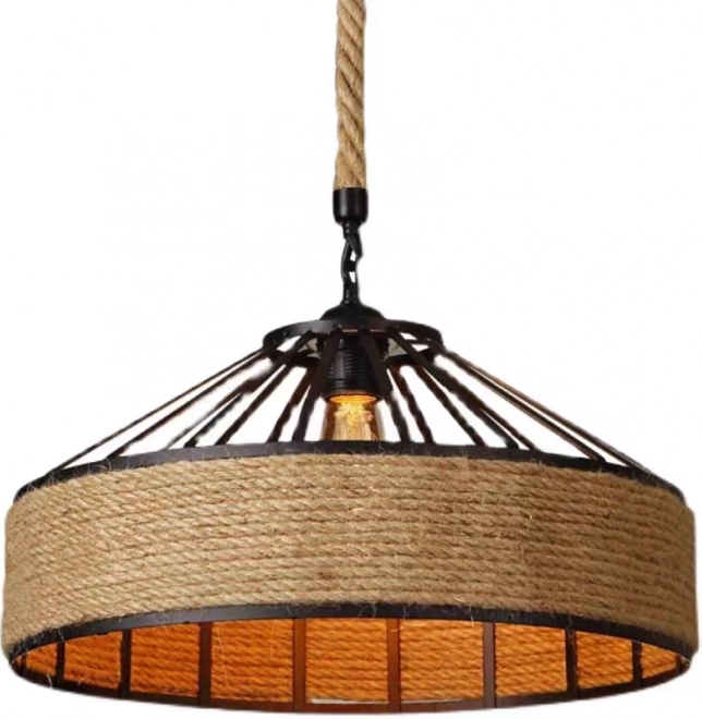 Ceiling pendant light made of hemp rope, 40 cm diameter