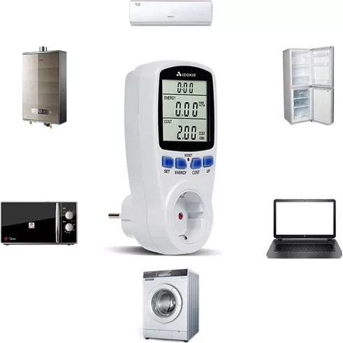 Digital wattmeter – plug-in energy consumption meter
