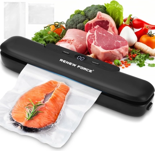 Renew Force AP-23 Vacuum Food Sealer, Black