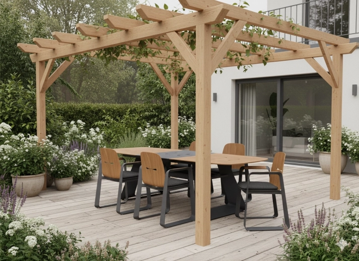 Teak armrests and durable surface finish