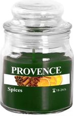 Aromatic glass candle with lid, spice 70 g