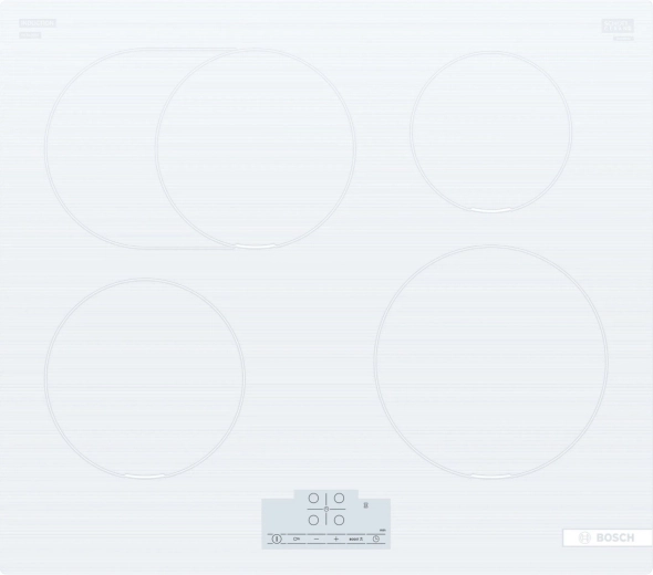 White induction hob