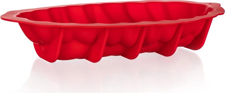 Силиконова форма за коледен козунак (вáно̀чка) 41 × 20,5 × 7 см, червена Culinaria