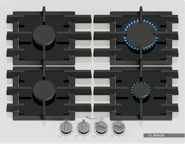 Glass Gas Hob Bosch FlameSelect