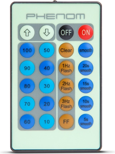 Remote control of brightness and effects