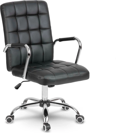 Benton Office Chair, Black Faux Leather