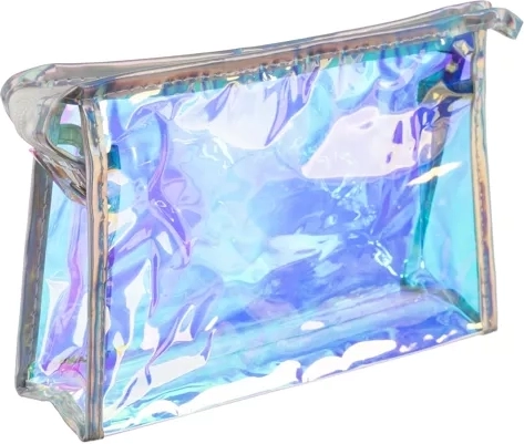 Transparent travel toiletry bag included
