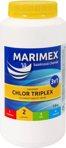 Marimex Chlor Triplex 1,6 кг – многофункционални таблетки за басейн