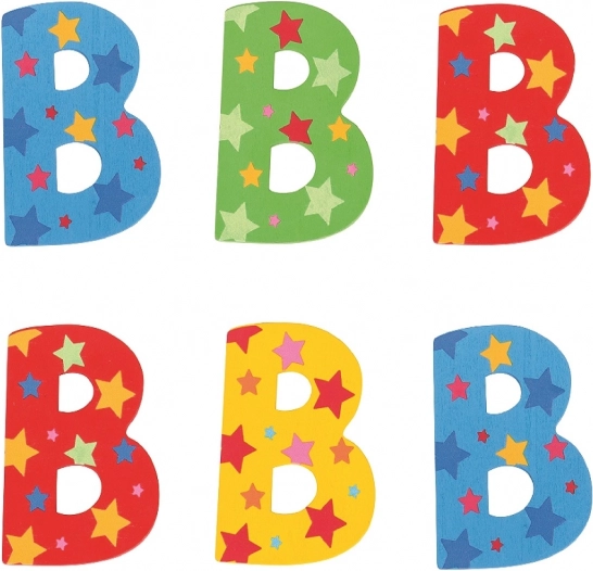 Bigjigs Toys wooden letter B with stars