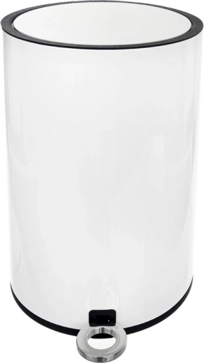 Pedal waste bin white 3 l metal/plastic