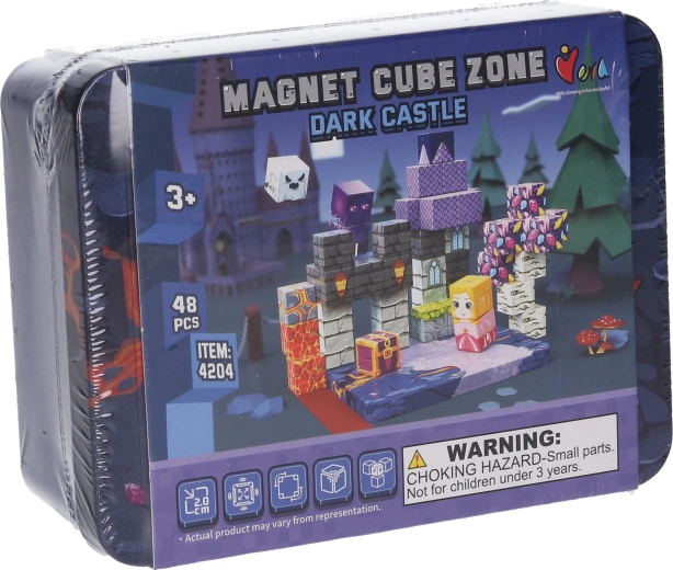 Магнитен конструктор Magnet Cube Zone Dark Castle – 48 части