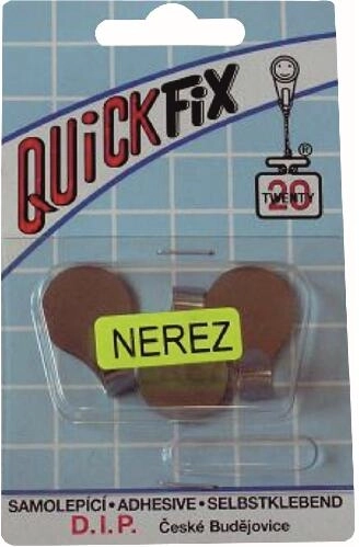 Self-adhesive stainless steel hooks QF, silver, 3 pcs