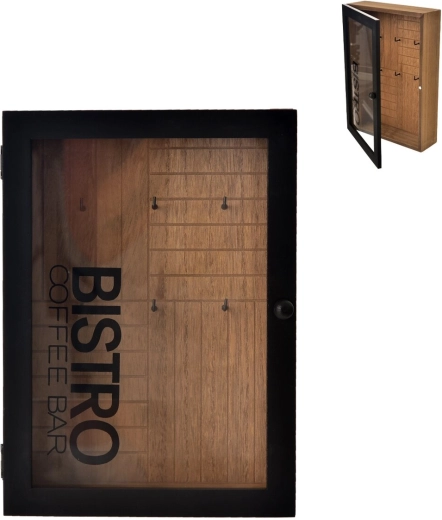 Wooden key cabinet Bistro brown