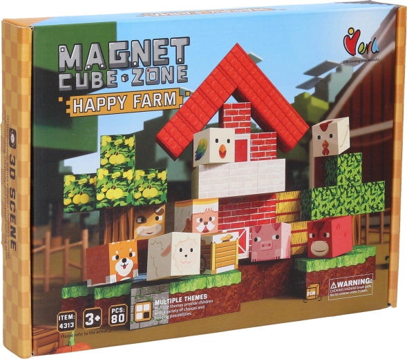 Конструктор Magnet Cube Zone Happy Farm (80 части)