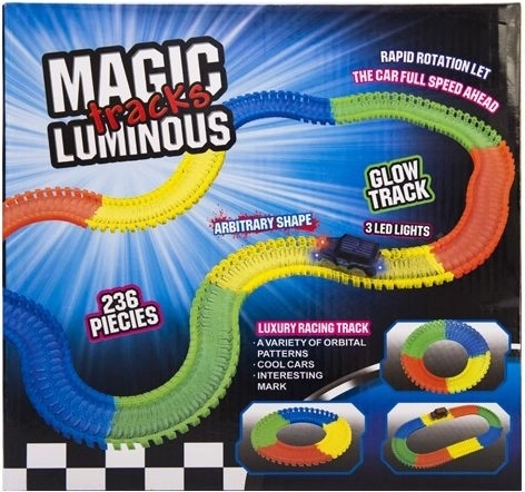 Glow-in-the-dark race track