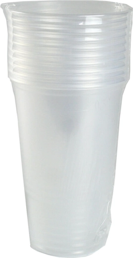 Plastic Cup 500 ml Transparent – Set of 10 pcs