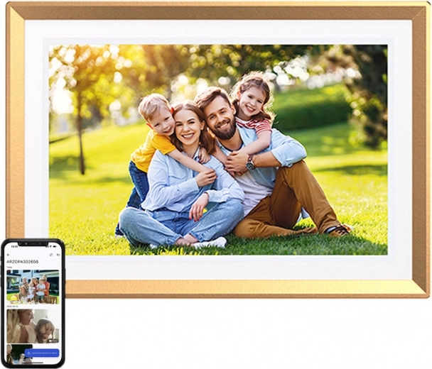 Дигитална фоторамка Arzopa D10 10,1" златна