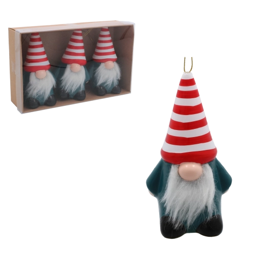 Christmas ornaments gnomes – set of 3 pcs CHOMIK