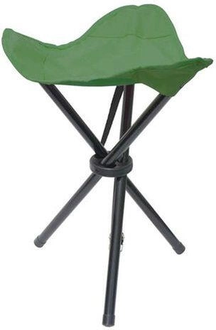 Folding Tripod Stool – Camping Chair, 80 kg Capacity, Green