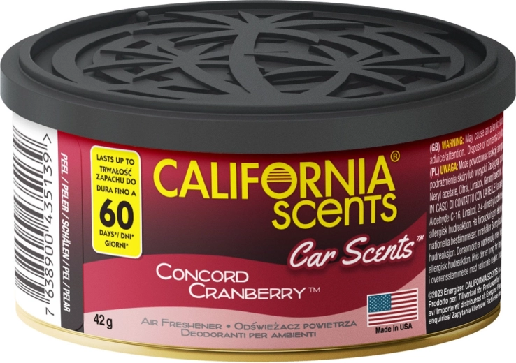 Car air freshener CALIFORNIA SCENTS Concord Cranberry