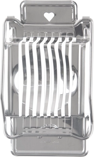 Stainless steel egg slicer for even slices