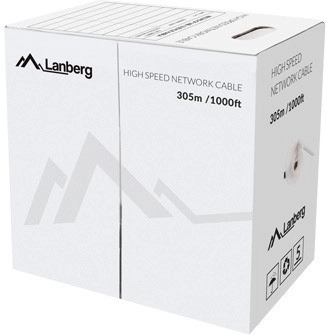 Lanberg UTP cable Cat 5e CU 305 m, solid, blue, FLUKE certification