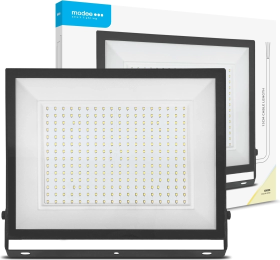 Modee LED Floodlight E‑series Slim 200 W, 120°, 16,000 lm, neutral white