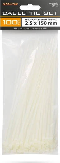Transparent Cable Ties 150 × 2.5 mm, 100 pcs