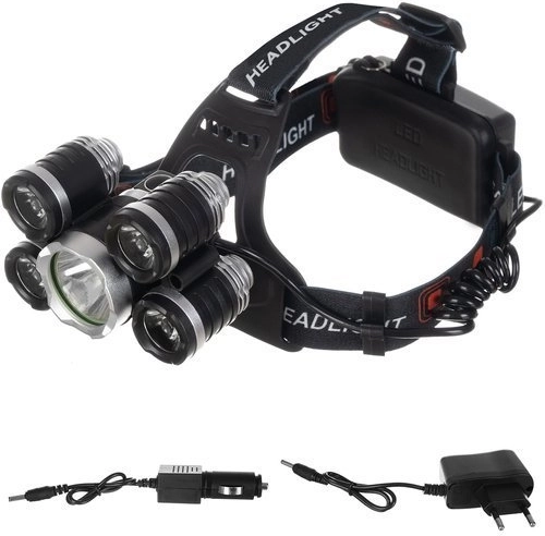 Headlamp with 5× Cree T6 LEDs