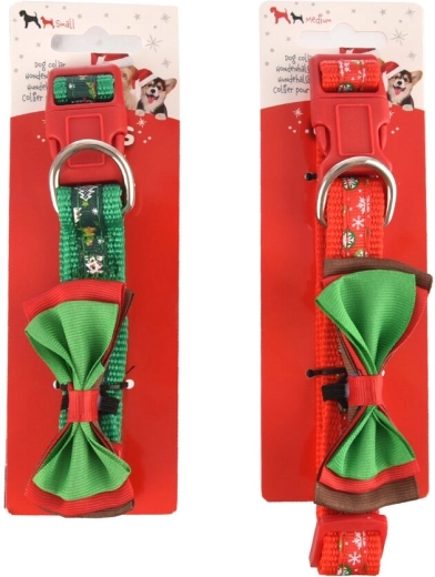 Christmas polyester dog collar (mix of 2 designs)