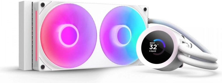 Водно охлаждане NZXT Kraken Plus 240 RGB LCD бяло