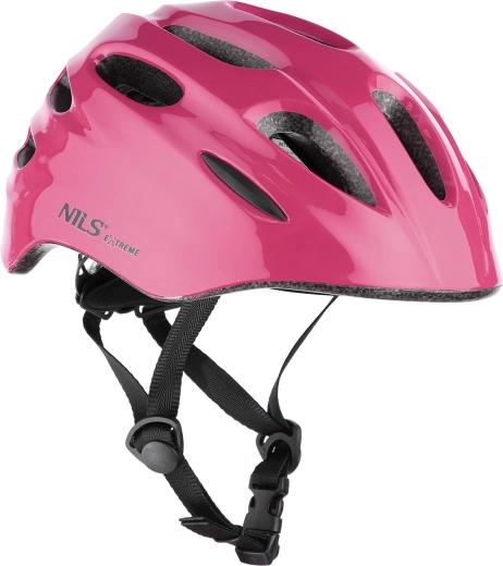Cycling helmet with light NILS Extreme MTW01 pink – XS (44-48)