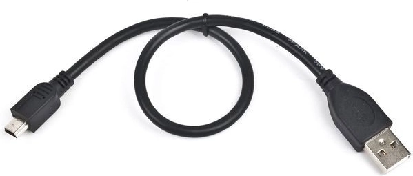 MiniUSB 2.0 кабел 5pin 0,3 m черен за CANON
