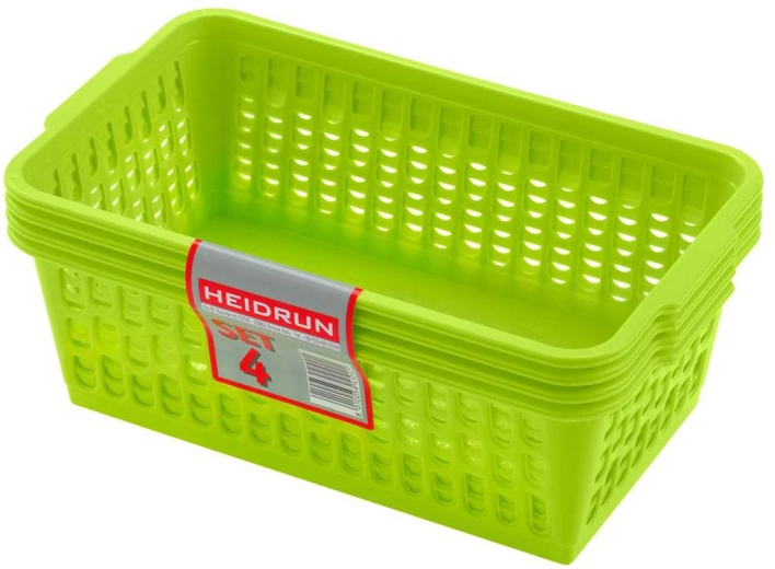 HEIDRUN Plastic Baskets 25 × 14.5 × 10.5 cm, set of 4