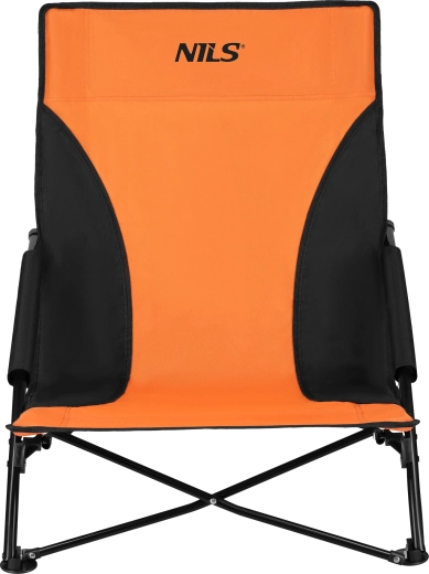 NILS NC3035 Folding Beach Chair, Orange-Black