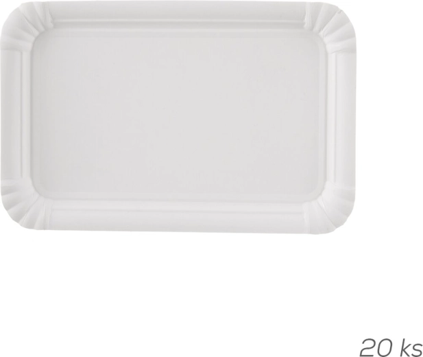 Disposable paper tray 22.5 × 15.5 cm, 20 pcs