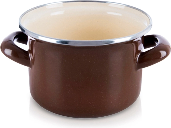 Enamel Pot Brown 14 cm, 950 ml