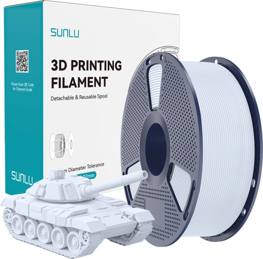 Филамент Sunlu PLA+ high-speed бял 1,75 mm