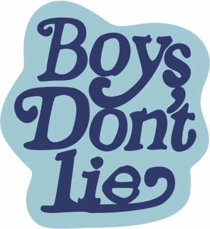 Decorative Soft Rug Boy's Don't Lie 100 × 100 cm Blue