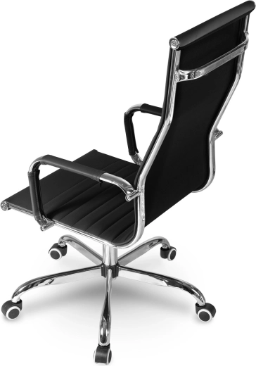 Stable chrome base and floor-friendly double castors