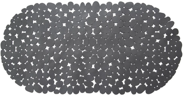 Non-slip bathtub mat 68 × 34 cm, grey
