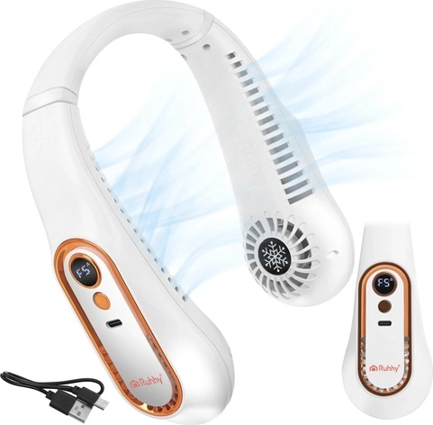 Ruhhy neck fan with USB-C, bladeless, 5 modes, LED
