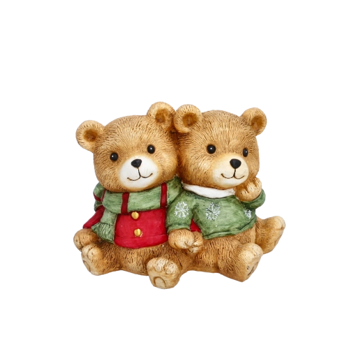 Коледна фигурка с две малки мечета