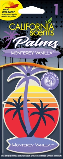 Car air freshener California Scents Palm Monterey Vanilla – hanging palm-shaped fragrance