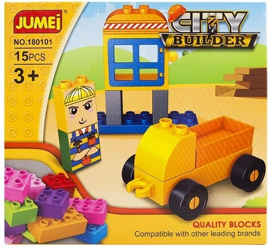 Jumei City Builder construction set city – construction 15 pieces 20 × 19 cm - 1 piece