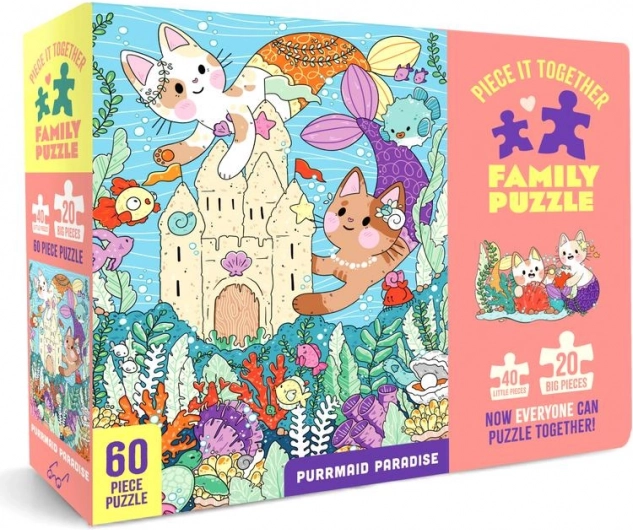 Семейни пъзели Purrmaid Paradise 60 части – Chronicle Books